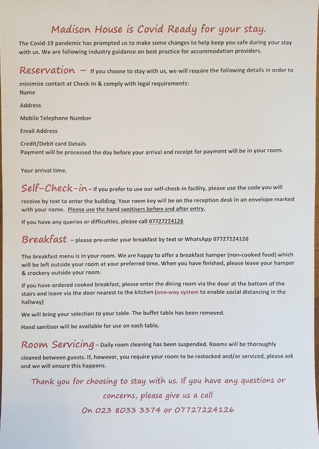 Madison House Bed and Breakfast Σαουθάμπτον Εξωτερικό φωτογραφία